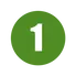 Number 1 in a Green Circle to indicate the first benefit of Bank Erosion Stabilization Tube.