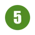Number 5 in a Green Circle to indicate the first benefit of Bank Erosion Stabilization Tube.